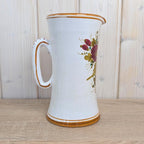 Deruta Majolica Pitcher, Hand Painted Floral, Uantua Deruta, Italian Folk Pottery, 1960s