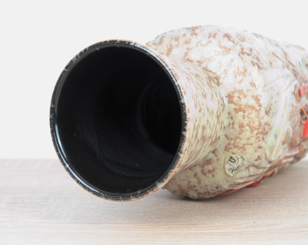 West Germany Übelacker Ü-Keramik Vase - 1325/24 - - Fat Lava - Mid Century 1960