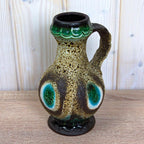 Dümler & Breiden Vase, Model 1006/20, West German Pottery, Green Brown Fat Lava, Vintage 1970s