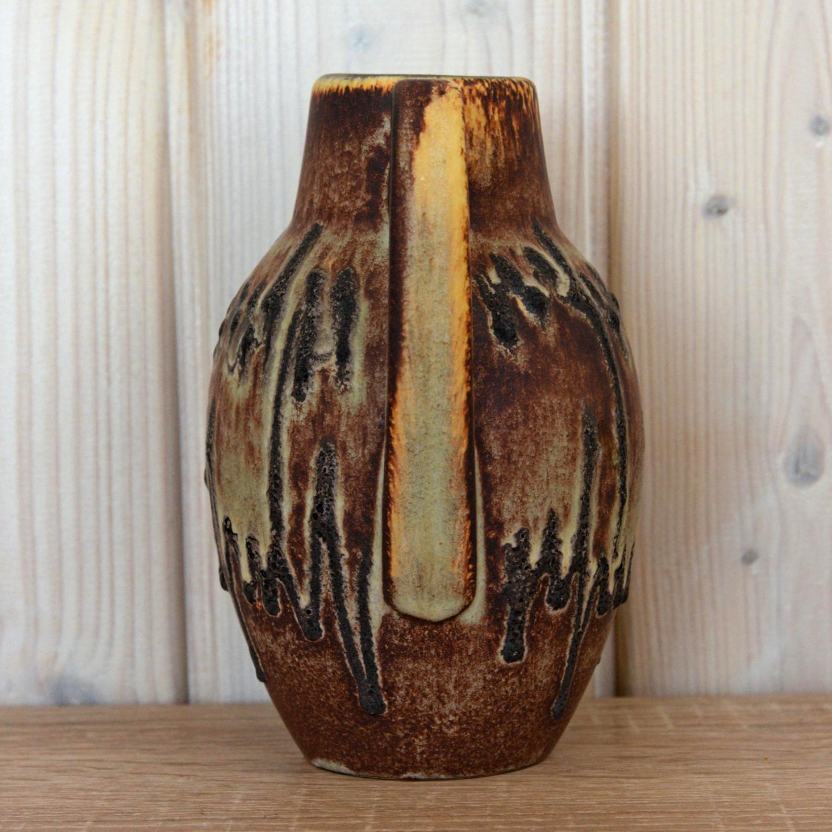 Scheurich West Germany Jug Vase 414-16 Lava Glaze Mid Century Ceramic Vintage Decor