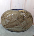 Glaskunst Meißen Handmade Glass Vase Stone Effect Cobalt Blue, Germany 1970s