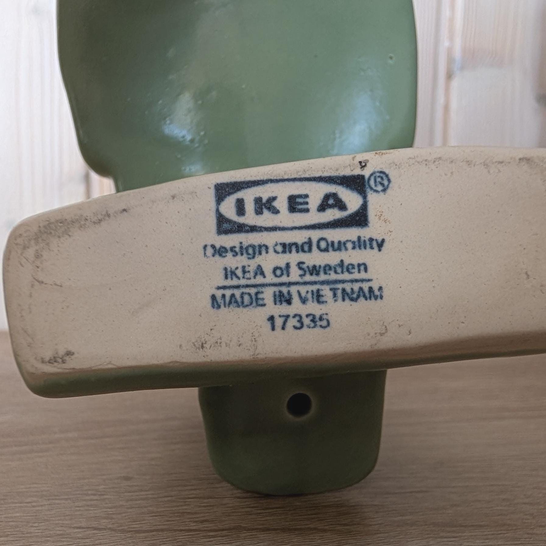 Vintage IKEA Green Ceramic Horse Figurine, Modern Scandinavian Decor, Vietnam Production, 2000s Collectible Sculpture