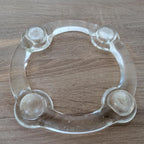 Pukeberg Sweden Glass Advent Candle Holder, Designed by Uno Westerberg, 1970s Mid-Century Scandinavian Vintage