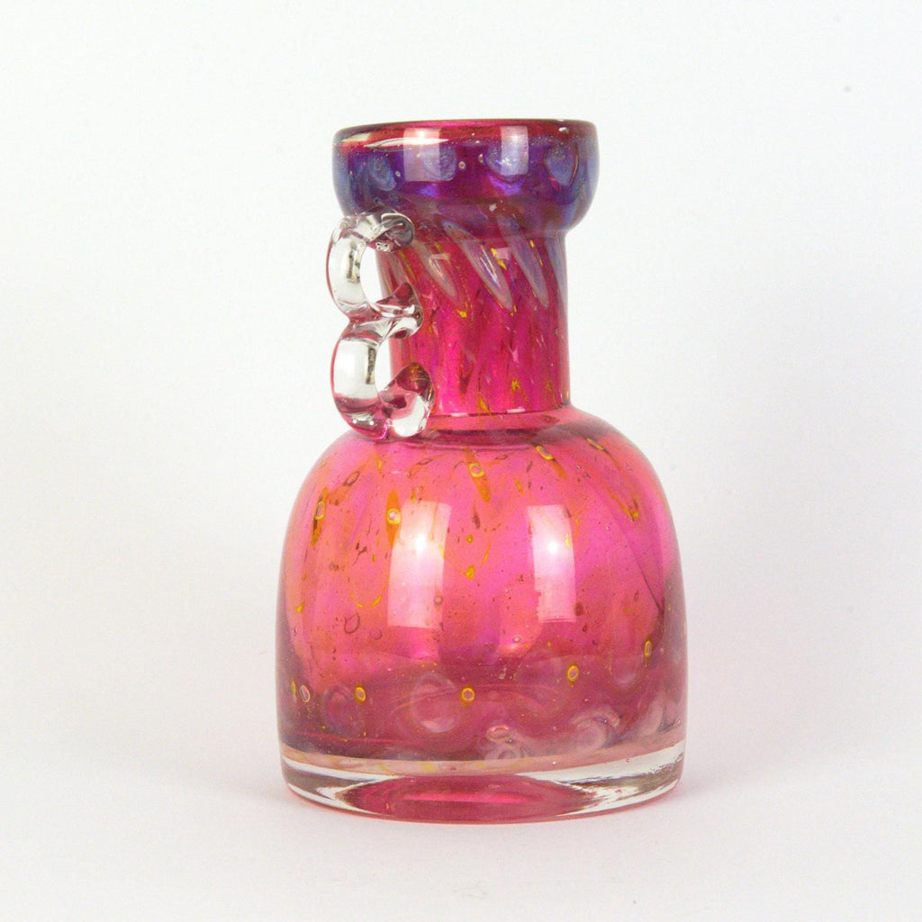 Pfauenauge highlight, Erich Eisch art glass vase, Germany, 1970s vintage