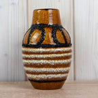 Scheurich 414-16 Vase West Germany, Mid Century Fat Lava Pottery, Brown Ceramic Vase
