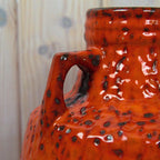 Fohr Fat Lava Vase, Model 388-25, West German Pottery, Volcanic Glaze, Vintage 1970s