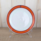 Arzberg Sizilia 3000 Breakfast Plate Set of 6, Hans Theo Baumann, Orange Red, 1970s German Porcelain