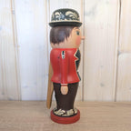 Erzgebirge Nutcracker, Hand Painted Wood Folk Art, Red, East German, Vintage 1970s