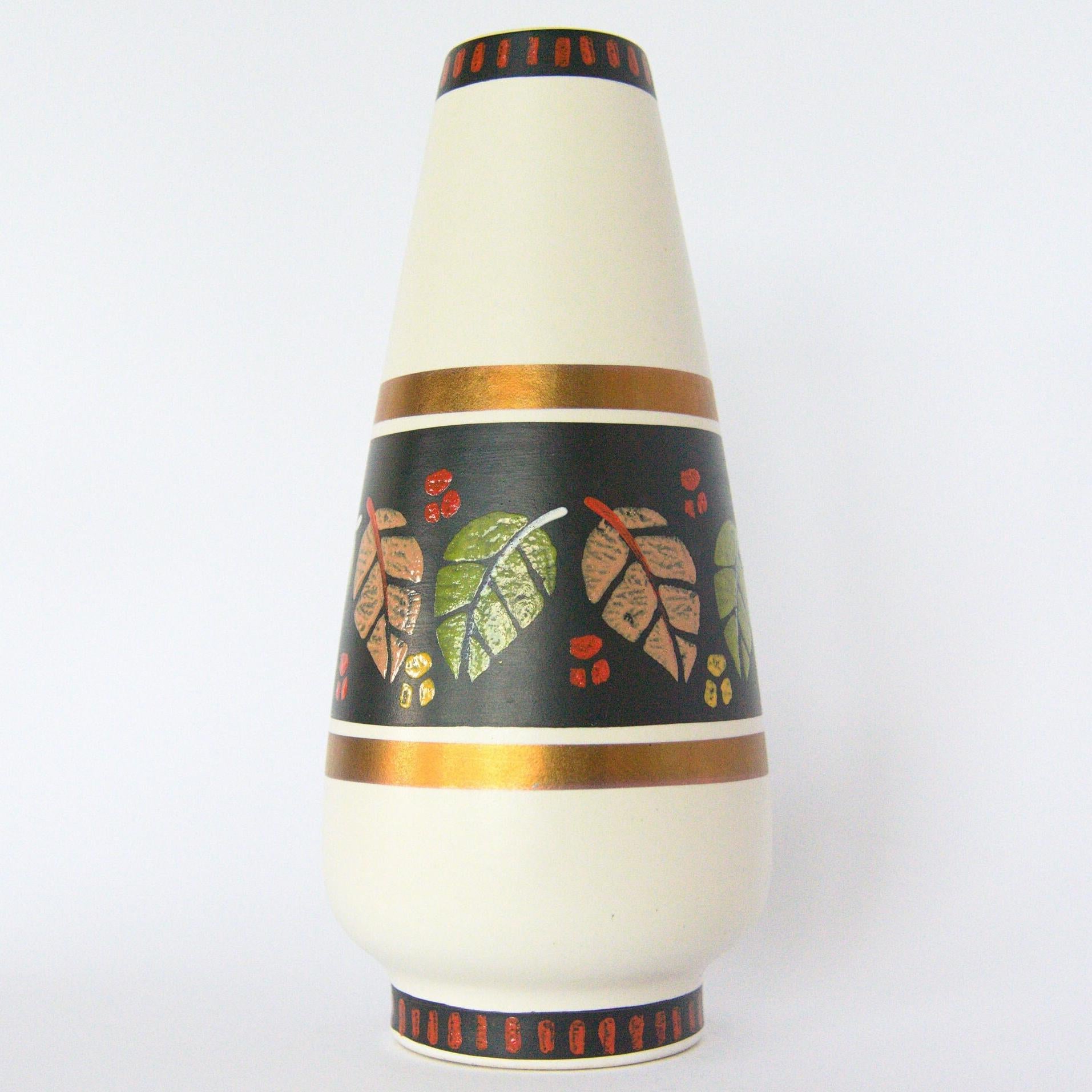 1960s Dumler & Breiden Floral Design Vase 135-30 Vintage West Germany