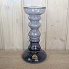 Vintage purple glass vase candleholder, Ingrid Glas, handblown art glass, Germany, 1970s