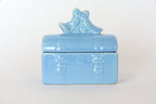 Trinket Box - Jasba 4887 3- Ceramic- Vintage Blue with doves/lovebirds