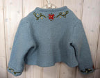 Handmade Wool Baby Coat, Embroidered Jacket, Newborn Gift, EU 56 62