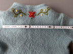 Handmade Wool Baby Coat, Embroidered Jacket, Newborn Gift, EU 56 62