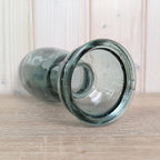 Recycled Blue Glass Hyacinth Vase Hand Blown Europe 2000s