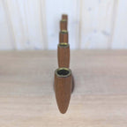 Lüthje Denmark 5-Arm Candelabra, Teak Iron Brass, Scandinavian Modern, 1960s