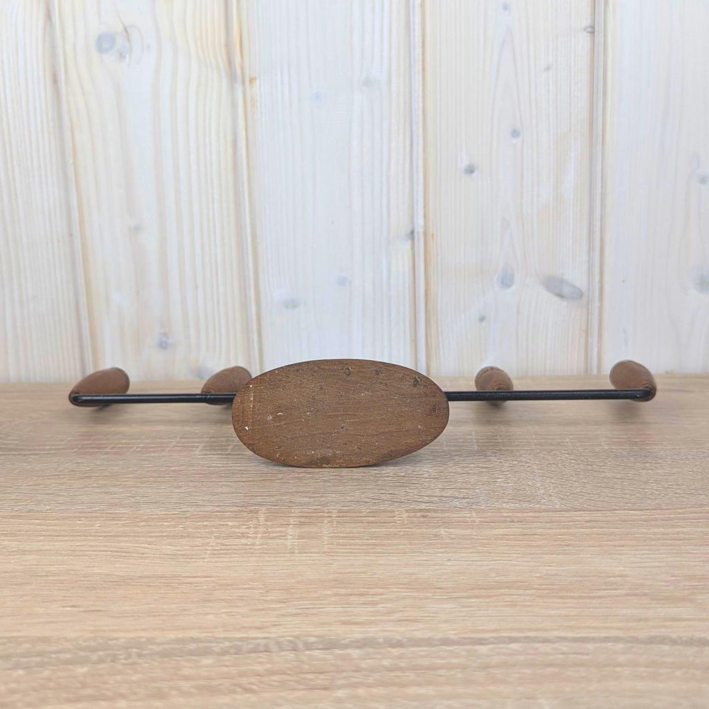 Lüthje Denmark 5-Arm Candelabra, Teak Iron Brass, Scandinavian Modern, 1960s