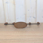 Lüthje Denmark 5-Arm Candelabra, Teak Iron Brass, Scandinavian Modern, 1960s