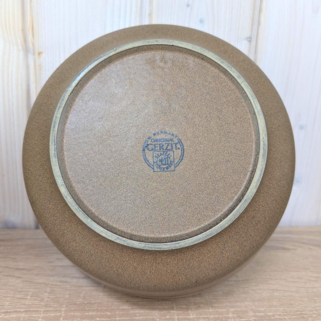 Gerzit stoneware bowl set, West Germany, matte brown glaze, 1960s, model 1599, 2 sizes