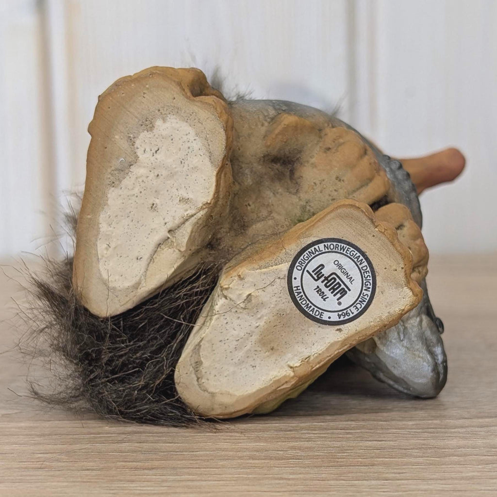 Ny-Form troll 062, Norway, fisherman, yellow hat, real fur, original label, 1980s