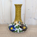 Marei Keramik Vase 9101, West German Pottery, Pansy Floral Decor, Olive Glaze, Mid Century, 1960s