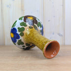 Marei Keramik Vase 9101, West German Pottery, Pansy Floral Decor, Olive Glaze, Mid Century, 1960s