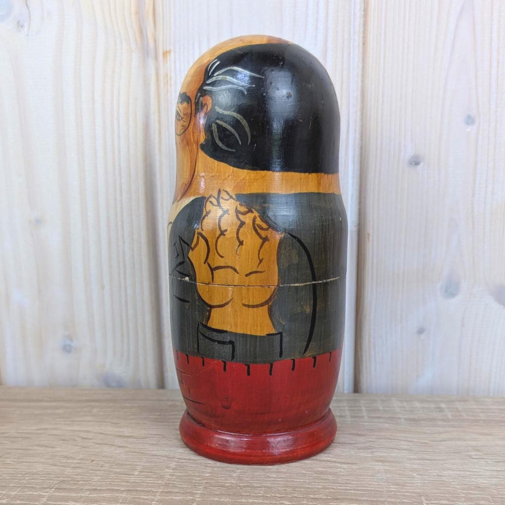 Russian Nesting Doll, Soviet Leaders Matryoshka Set of 5, Gorbachev Brezhnev Khrushchev Stalin Lenin, 1990s