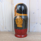 Russian Nesting Doll, Soviet Leaders Matryoshka Set of 5, Gorbachev Brezhnev Khrushchev Stalin Lenin, 1990s