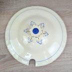 Grindley England Soup Tureen, Cream Earthenware, Blue Floral and Gold Trim, Staffordshire, circa 19361954