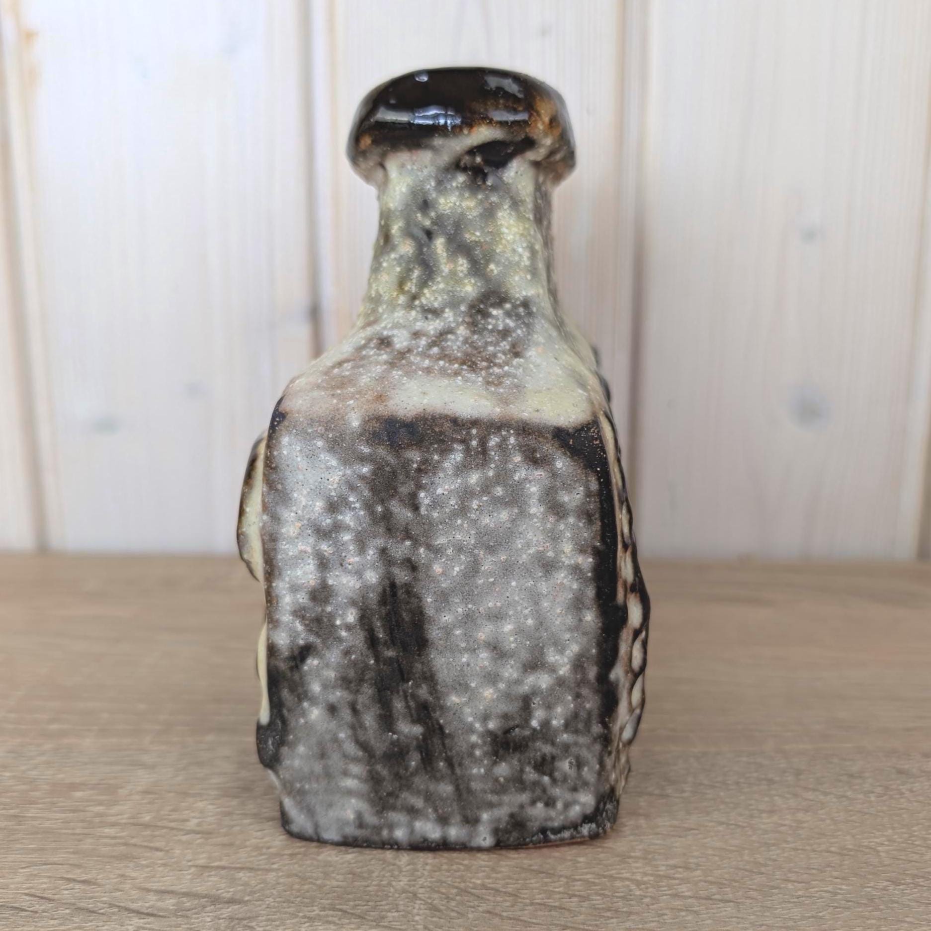 Carstens Tönnieshof Vase, Mooncrater, West German Pottery, Fat Lava Stoneware Jug, Relief Decor, Model 7808-15, 1970s