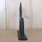 Greek Archaic Horse Sculpture, Cast Metal Verdigris Patina, Antiquity Replica, Mid Century Modern Figurine, 1960s