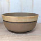 Gerzit stoneware bowl set, West Germany, matte brown glaze, 1960s, model 1599, 2 sizes