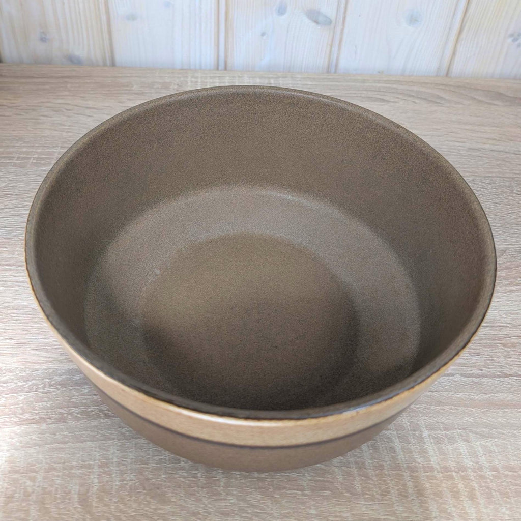 Gerzit stoneware bowl set, West Germany, matte brown glaze, 1960s, model 1599, 2 sizes