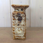 Vest Keramiek Fat Lava Vase, Van Woerden Gouda Netherlands, Rectangular Dutch Pottery, 1970s