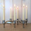 BMF Nagel S-22 Modular Candle Holder, Werner Stoff Hans Nagel, West Germany, 1970s, Stackable Chrome MCM, Stoff Nagel Design Classic