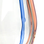Fr Zemek Art Glass Vase Czech, Mid Century Modern Glass, Sommerso Style Blue Green Amber Tall Vase