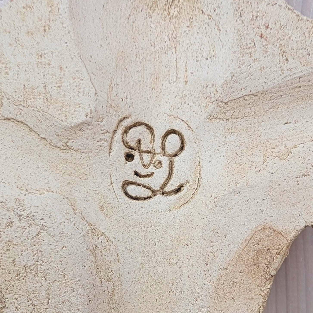 Handmade Ceramic Crucifix INRI, Jesus Embracing Follower, Priest-Made Folk Religious Art, Vintage Wall Cross, 1970s Studio Ceramic