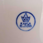Soup or Pasta Plates Set of 8, Kahla Duett, white porcelain, circle relief rim, GDR East Germany, 1960s 1970s