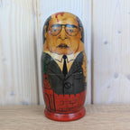 Russian Nesting Doll, Soviet Leaders Matryoshka Set of 5, Gorbachev Brezhnev Khrushchev Stalin Lenin, 1990s