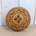 Peruvian Carved Gourd Mate Burilado, Andean Folk Art, Alpaca Village Scene, Geometric, 1970s