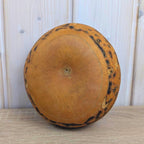 Peruvian Carved Gourd Mate Burilado, Andean Folk Art, Alpaca Village Scene, Geometric, 1970s