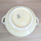 Grindley England Soup Tureen, Cream Earthenware, Blue Floral and Gold Trim, Staffordshire, circa 19361954