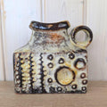 Carstens Tönnieshof Vase, Mooncrater, West German Pottery, Fat Lava Stoneware Jug, Relief Decor, Model 7808-15, 1970s