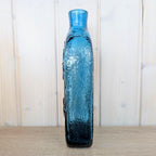 Wayne Husted Stelvia Empoli Glass Bottle, Teal Blue Bird of Peace Decanter, Italian MCM Art Glass, 1960s