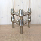 BMF Nagel S-22 Modular Candle Holder, Werner Stoff Hans Nagel, West Germany, 1970s, Stackable Chrome MCM, Stoff Nagel Design Classic