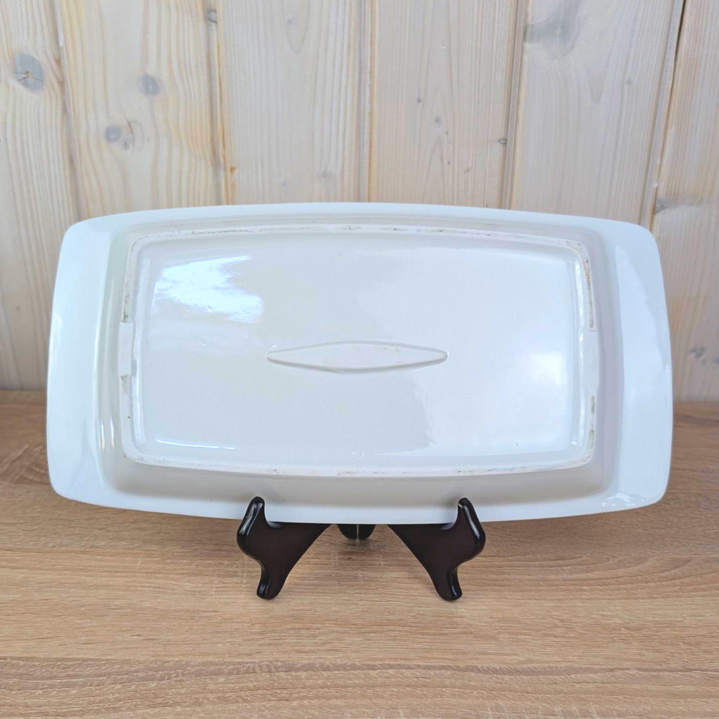 Serving Platters set of 3, Kahla Duett  white porcelain, circle relief, GDR East Germany, 1960s 1970s
