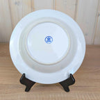 Soup or Pasta Plates Set of 8, Kahla Duett, white porcelain, circle relief rim, GDR East Germany, 1960s 1970s
