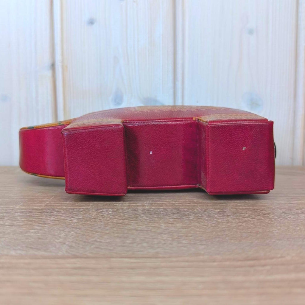 Coin Bank, Leather Elephant, Tooled Painted Leather, Folk Art, Piggy Bank, Trunk Up Lucky