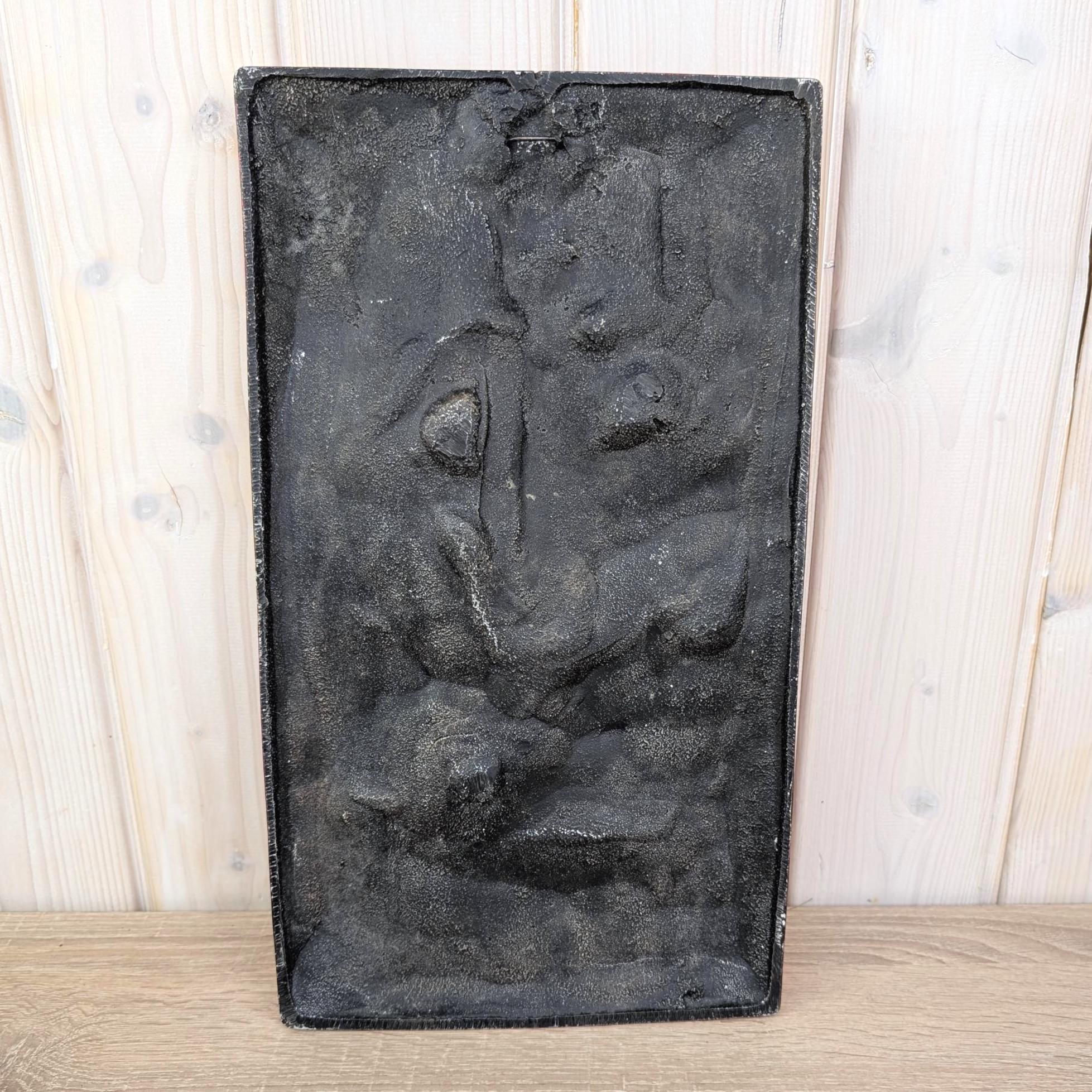 Saint Florian Wall Plaque, Ceramic Relief, Red Glazed, Patron Saint Firefighters, German Folk Art, Wasser Feuer