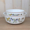 Nesting Bowls, Arcopal France Set of Two, Wildflower Botanical Decor, Opal Glass, 1970s