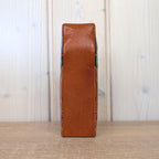Coin Bank, Leather Cat, Tooled Painted Leather, Folk Art, Piggy Bank, Cat Figurine